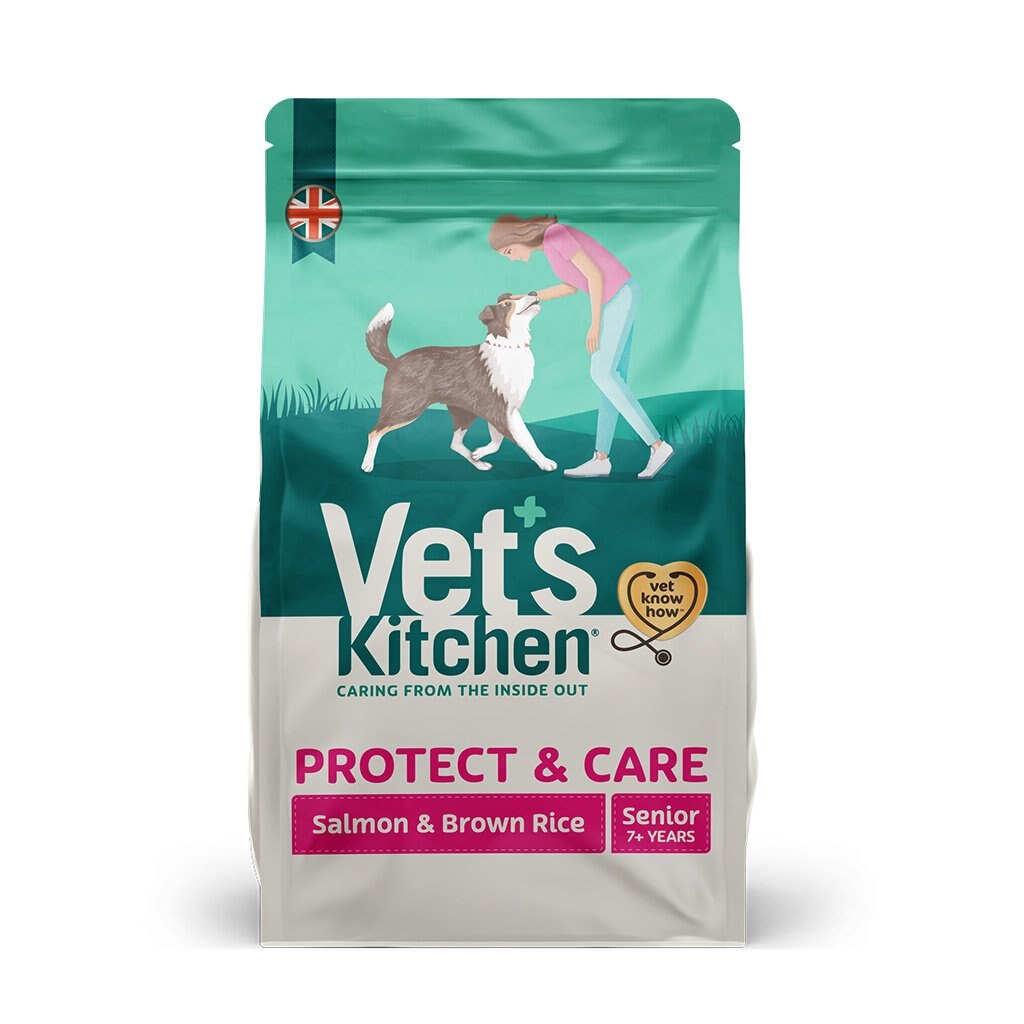 Vet's Kitchen Senior Salmon & Brown Rice Dry Dog Food - 7.5kg